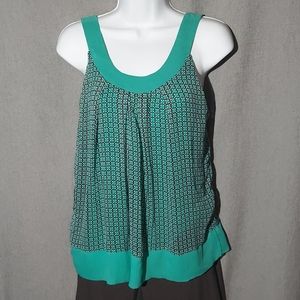 NY&C Sleeveless Tank Shell Polyester Rayon SZ S